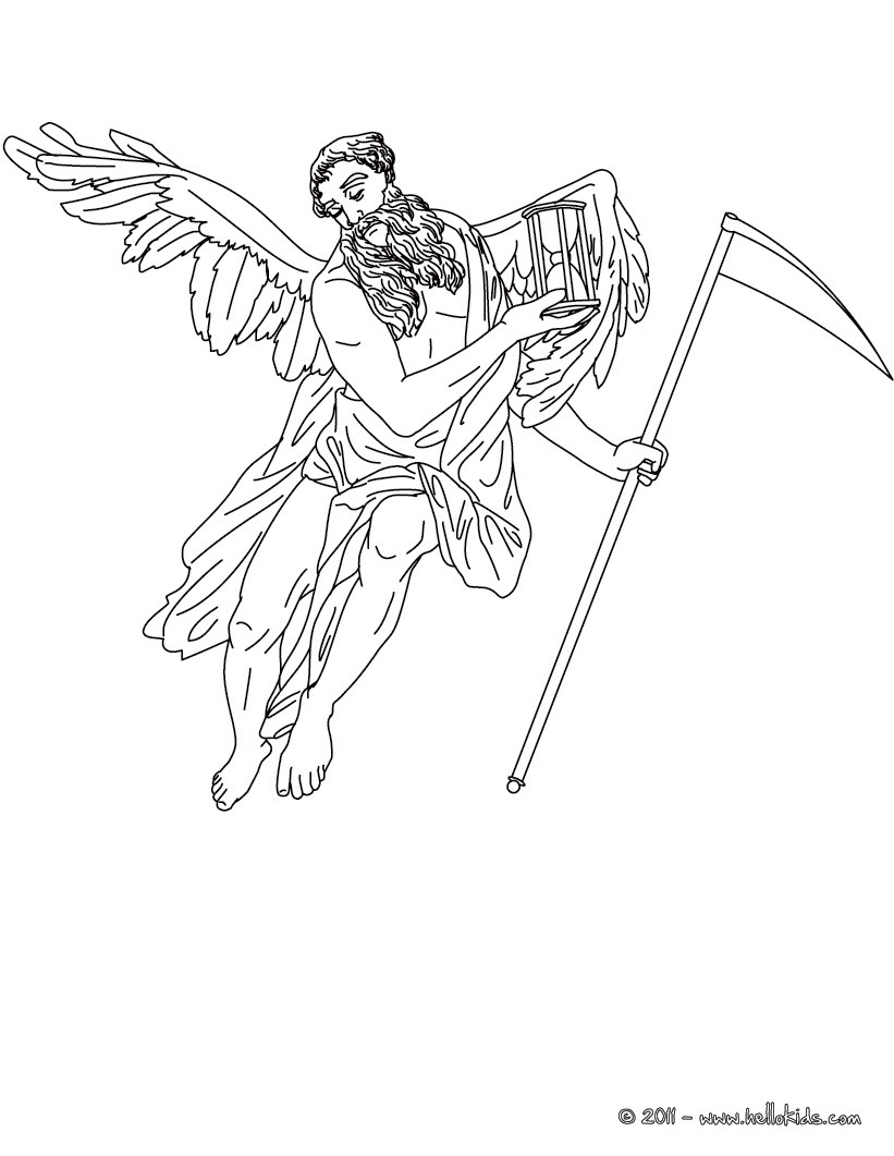Desenho de CRONOS deus do tempo para colorir e pintar