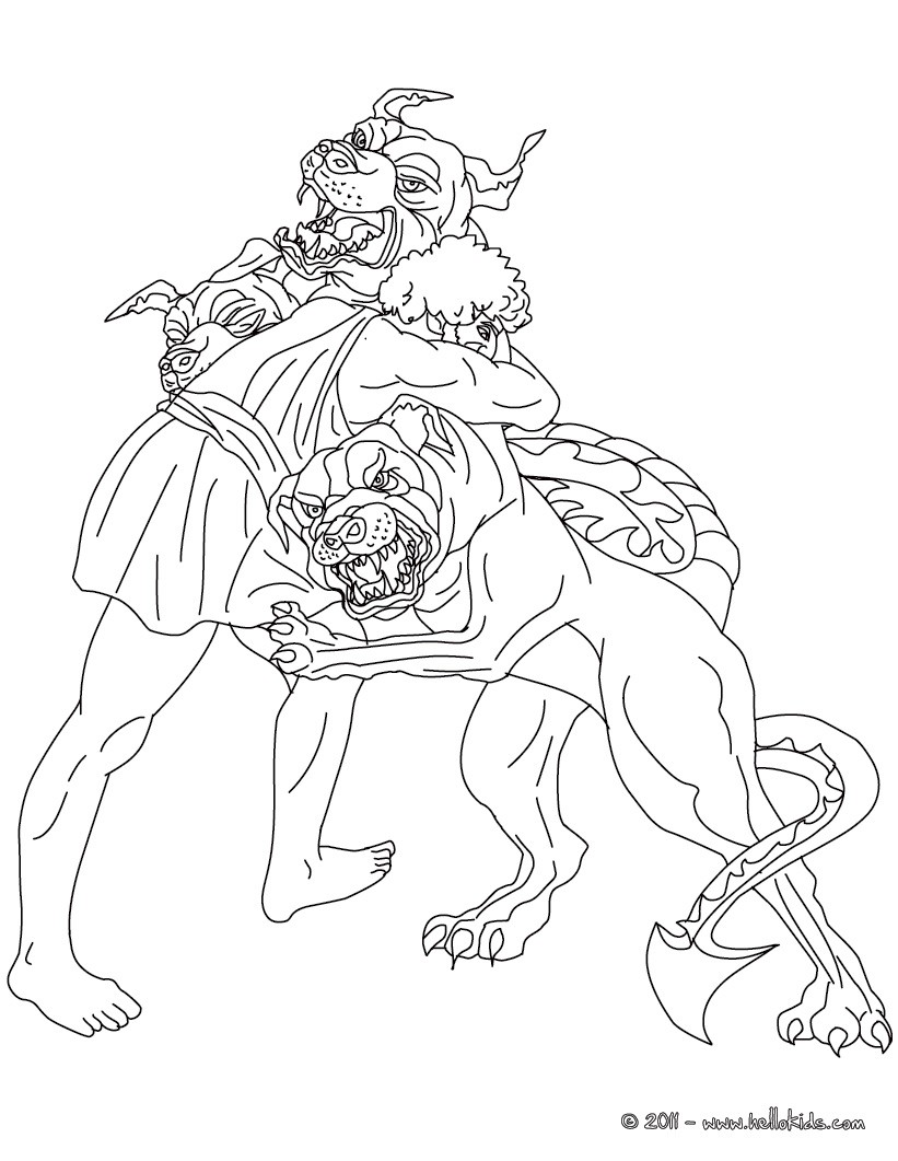 Desenhos para colorir de desenho do mito dos doze trabalhos do de hercules  para colorir -pt.hellokids.com, image size:821x1061