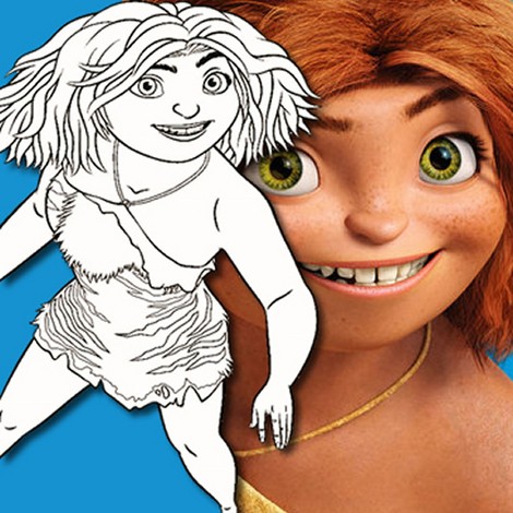 A melhor seleção de páginas para colorir do filme Os Croods são Hellokids Brazil!