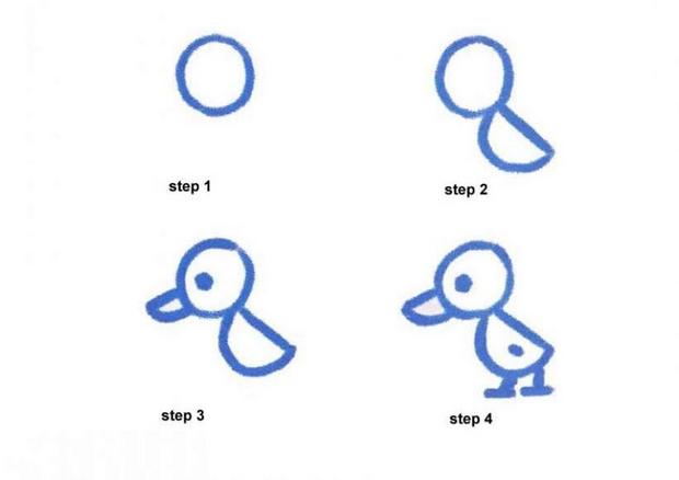 Como desenhar um patinho