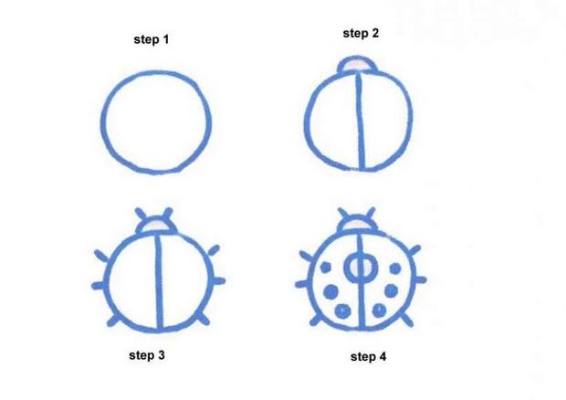 Como desenhar uma joaninha