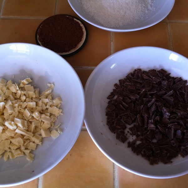Verrines coco chocolat