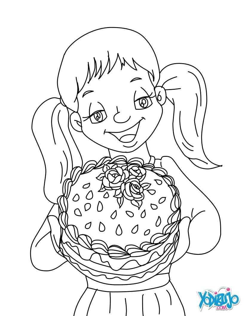 Desenho de Bolo para a mamã II para Colorir - Colorir.com