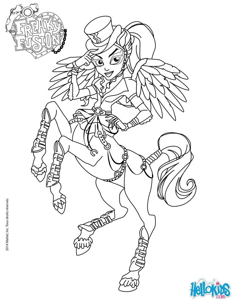 Desenhos das Monster High para colorir - 6 passos