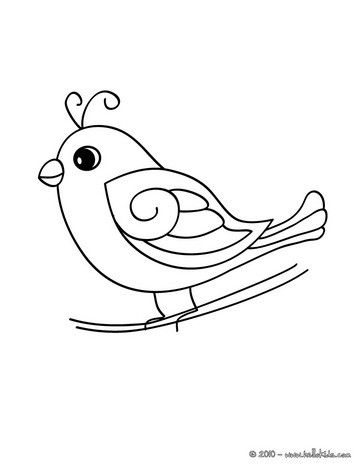 Desenhos para colorir de desenho de um passarinho fofo para