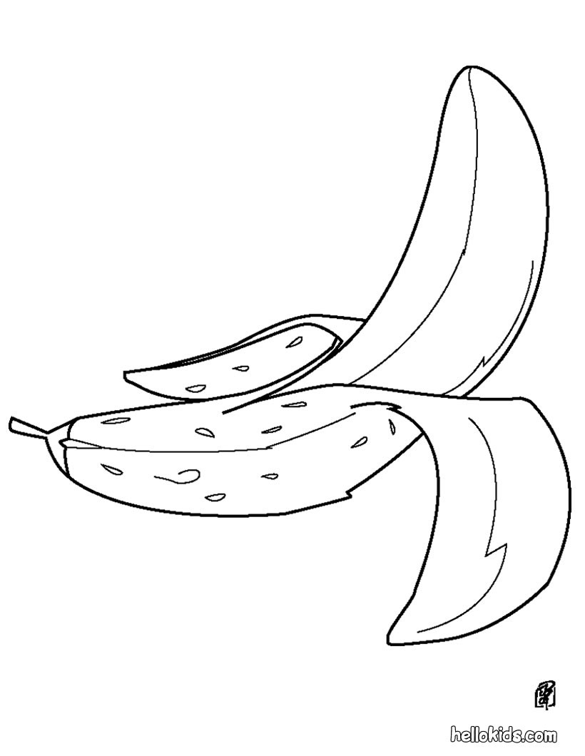 desenho de banana para colorir🍌🍌🍌 