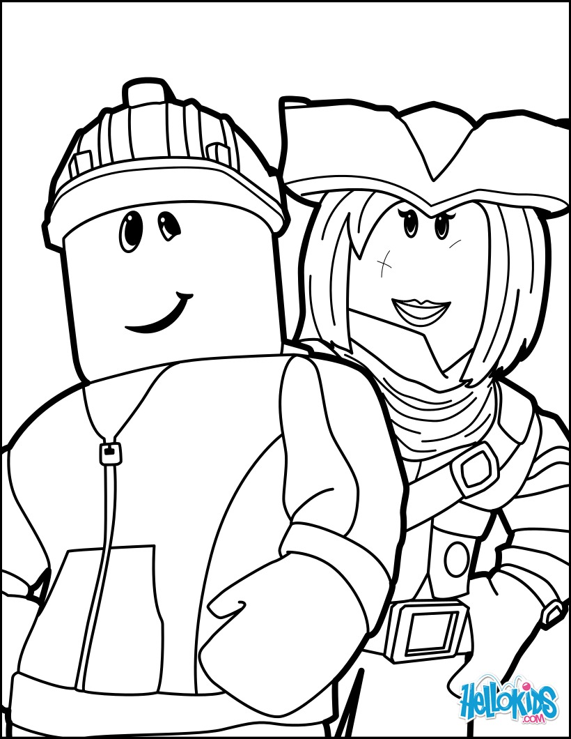 Desenhos para colorir de heroína de roblox 