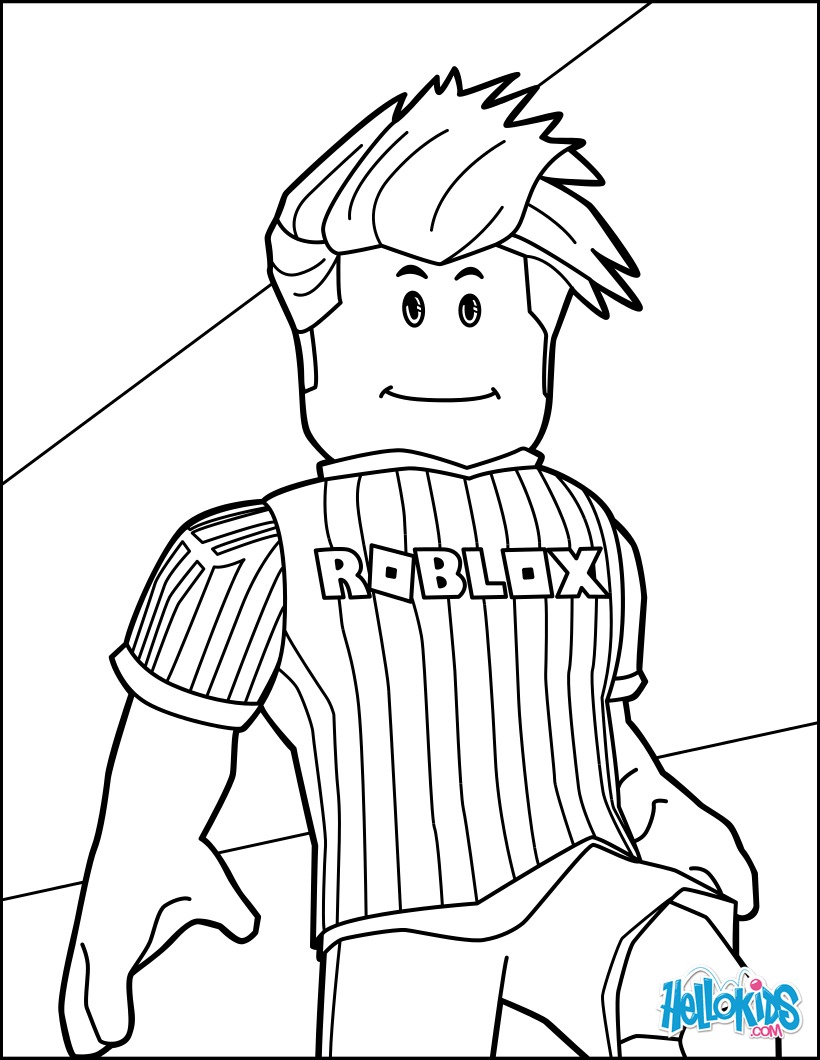 Desenho De Roblox Para Colorir Desenhos Para Colorir De Futbolista De Roblox Pt Hellokids Com