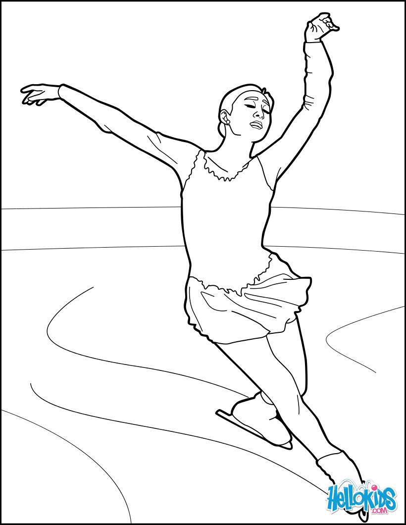 Desenhos para colorir de patinação artística nos jogos olímpicos
