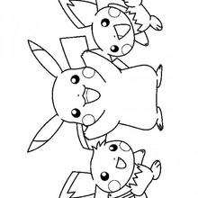 Desenhos para colorir de Pokémon Pikachu e amigos - Desenhos para