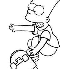Bart com seu skate