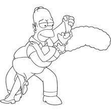 Homer dançando com a  Marge