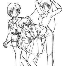 Imagem: Páginas para colorir SAILOR MOON - Melhores amigas