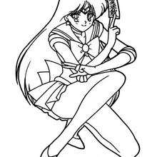 Desenho da Sailor Marte para colorir