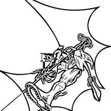 Desenho do Batman com suas asas para colorir