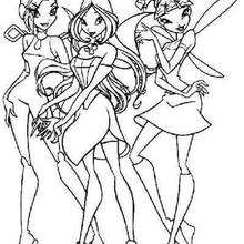 Três meninas do Clube das Winx