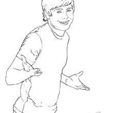 High School Musical, Retrato do Zac Efron para colorir