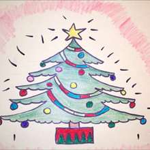 Como desenhar uma árvore de Natal