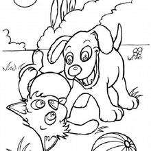 Desenhos para colorir de desenho de uma família cachorro para colorir  