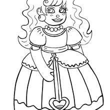 Desenhos para colorir de desenho de uma princesa de boneca para colorir  