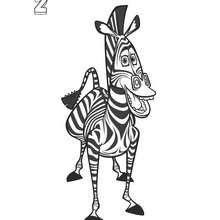 Madagascar 2 : Desenho da Marty feliz para colorir
