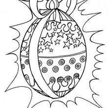 Desenho de um grande ovo de páscoa para colorir