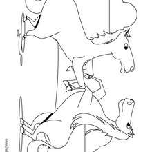 Desenhos para colorir de desenho de um cavalo selvagem para colorir online  