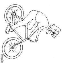 Desenho de um ciclista para colorir