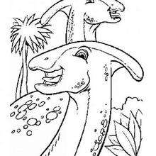 Desenho de um parassaurolofo para colorir