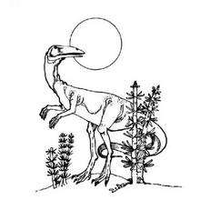 Desenho de um Dinossauro pré-histórico para colorir