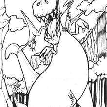 Desenho do predador Tiranossauro para colorir