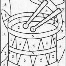 Desenhos para colorir de seguindo números 