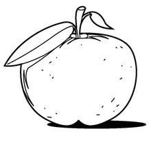 Desenho de uma maçã para colorir