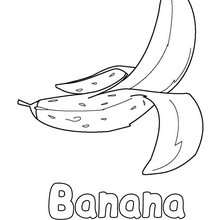 Banana para colorir