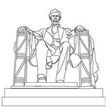 Desenho da Estátua do Lincoln para colorir