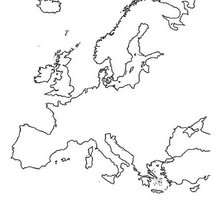 O mapa da Europa para colorir