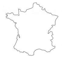 O mapa da França para colorir