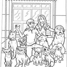 Desenhos para colorir de desenho de cachorros dormindo para colorir  