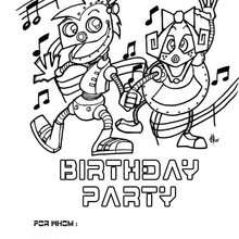 Convite para festa de aniversário :  Robô