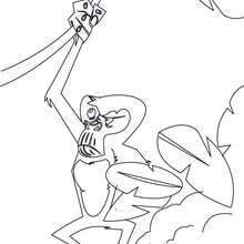 Desenho de Cara de macaco para colorir