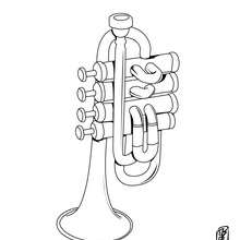 Desenho de um Trompete para colorir