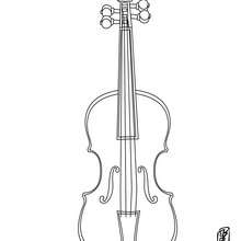 Desenho de um Violino para colorir