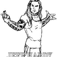 wrestling, Jeff Hardy, um lutador de luta livre para colorir