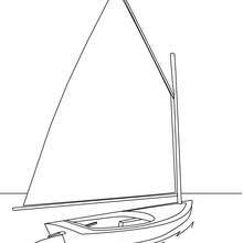 barco, Desenho de um veleiro para colorir
