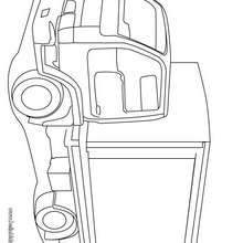 Desenho para colorir de um Caminhão de mudança