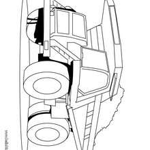 Desenho de um Caminhão de Entulhos pesado para colorir