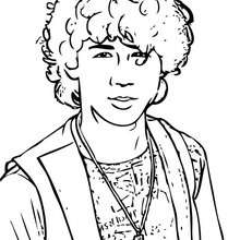 Retrato do Nick Jonas para colorir