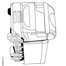 Desenho de um caminhão de transporte para colorir