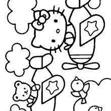 Hello Kitty páginas para colorir para crianças - Hello Kitty