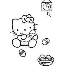 Desenhos para colorir de desenho da hello kitty dançando para